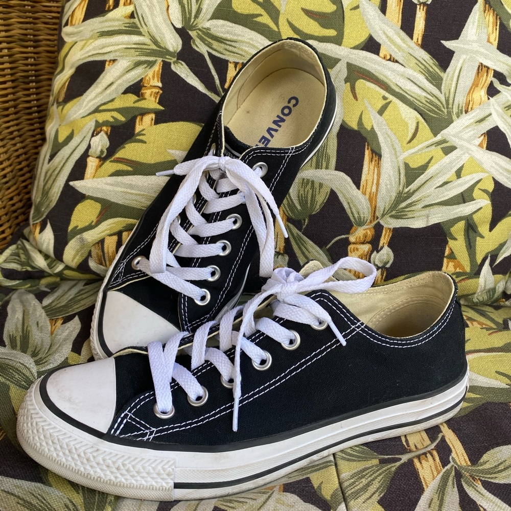 Black Converse low-tops